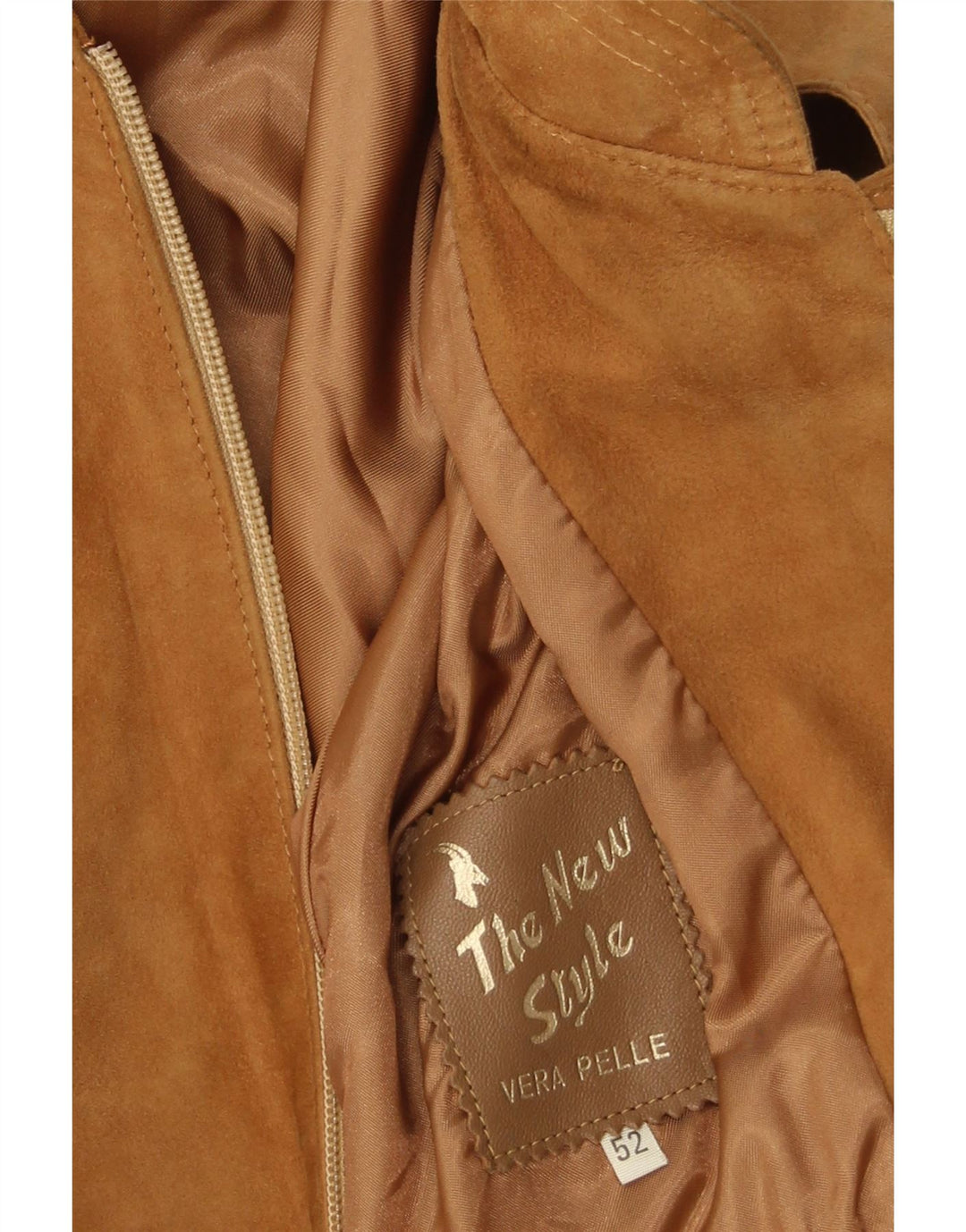 veste en daim homme vintage IT 52 XL Cuir Beige