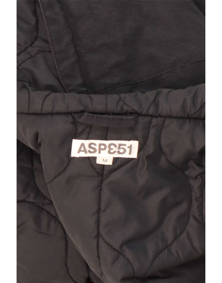 Veste Parka à capuche femme vintage UK 14 Medium Black Polyamide