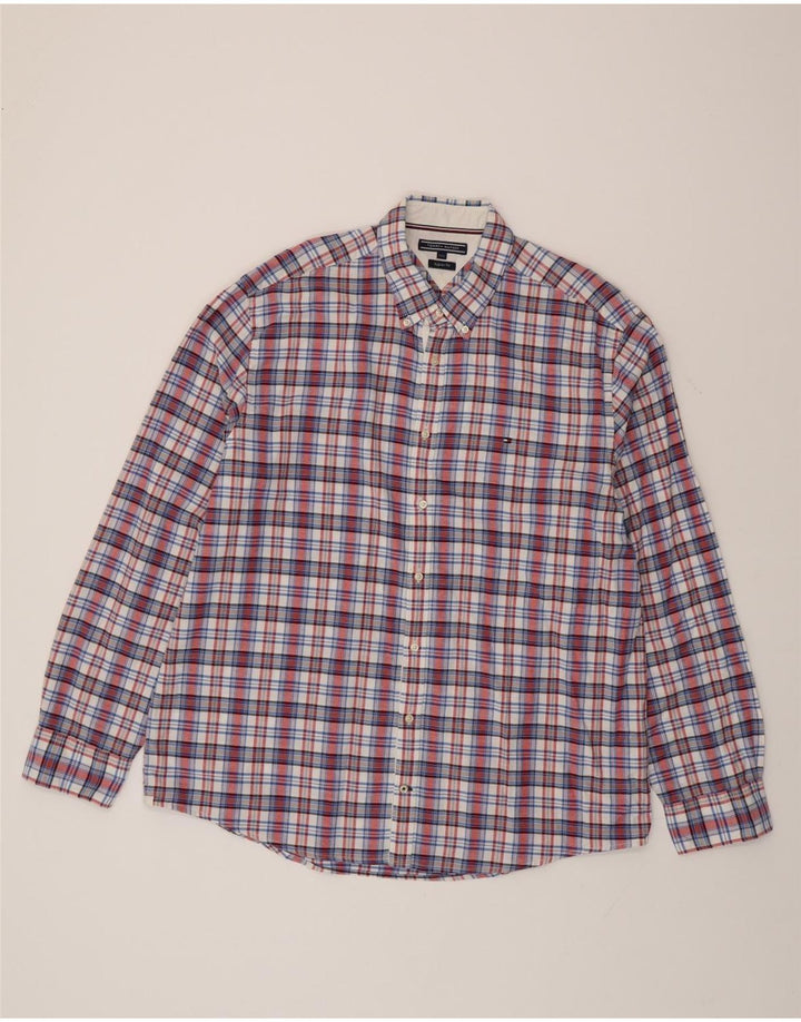 Tommy Hilfiger Chemise Regular Fit Homme 2XL Coton à Carreaux Multicolore