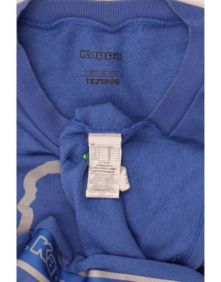 Kappa Womens Tezenis Crop Graphic Sweatshirt Jumper UK 14 Bleu Moyen