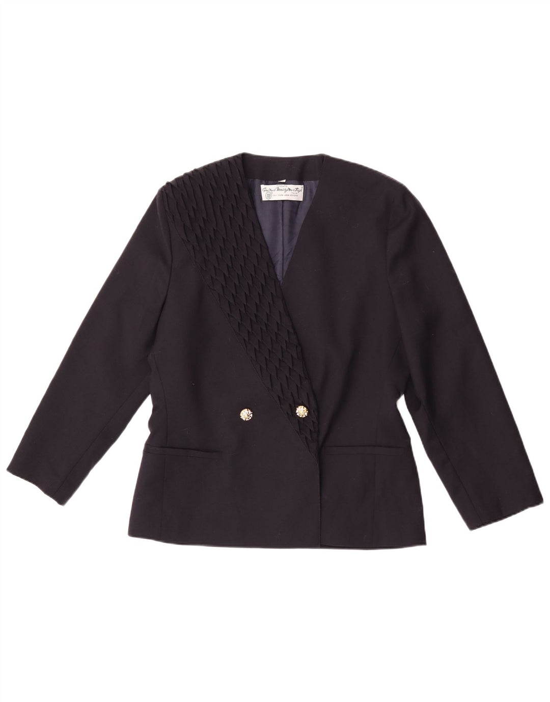 Marzotto Veste Blazer Croisée Femme IT 44 Bleu Marine Moyen