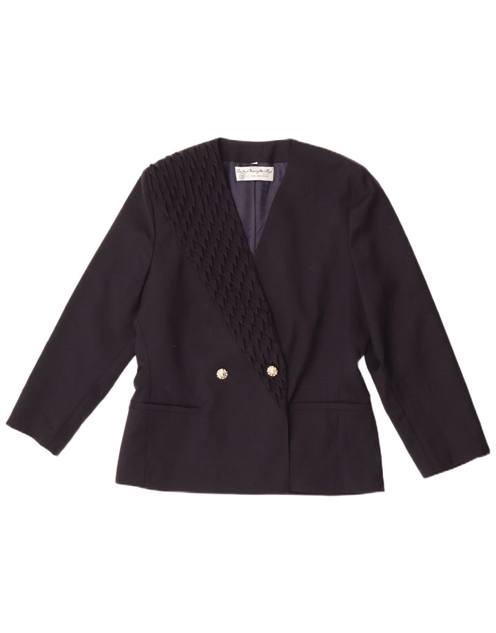 Marzotto Veste Blazer Croisée Femme IT 44 Bleu Marine Moyen