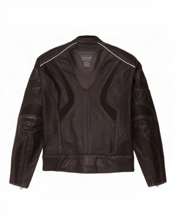 Probiker Veste de course en cuir graphique pour femme UK 14 Large Noir