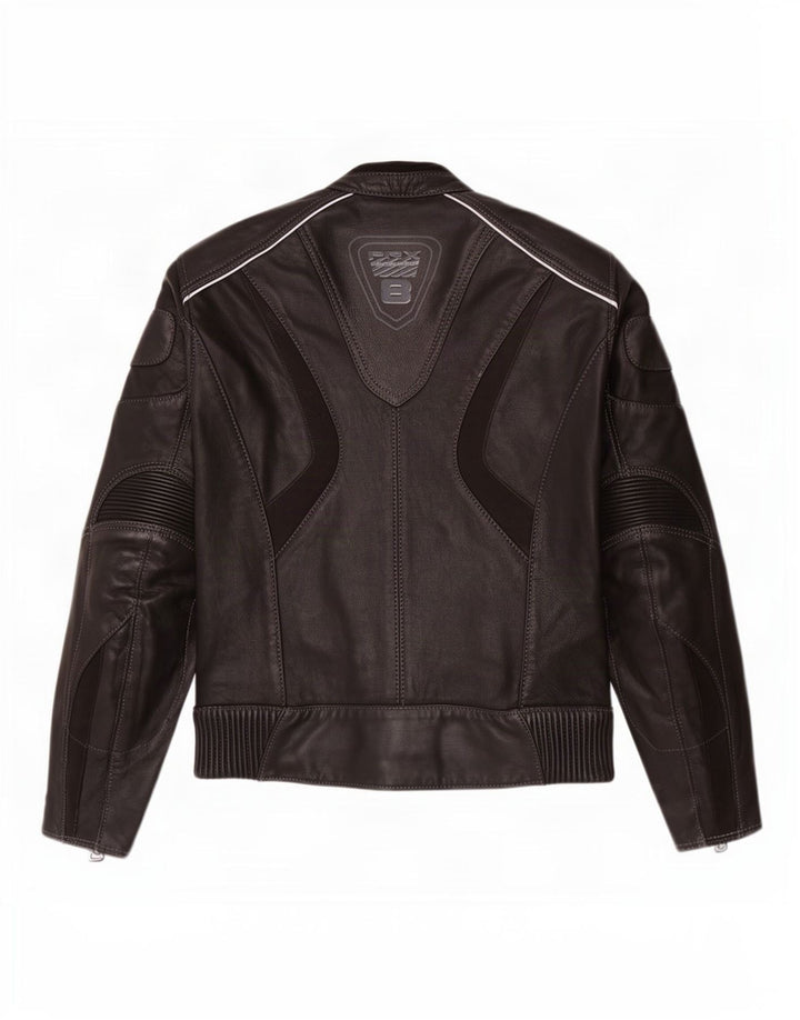 Probiker Veste de course en cuir graphique pour femme UK 14 Large Noir