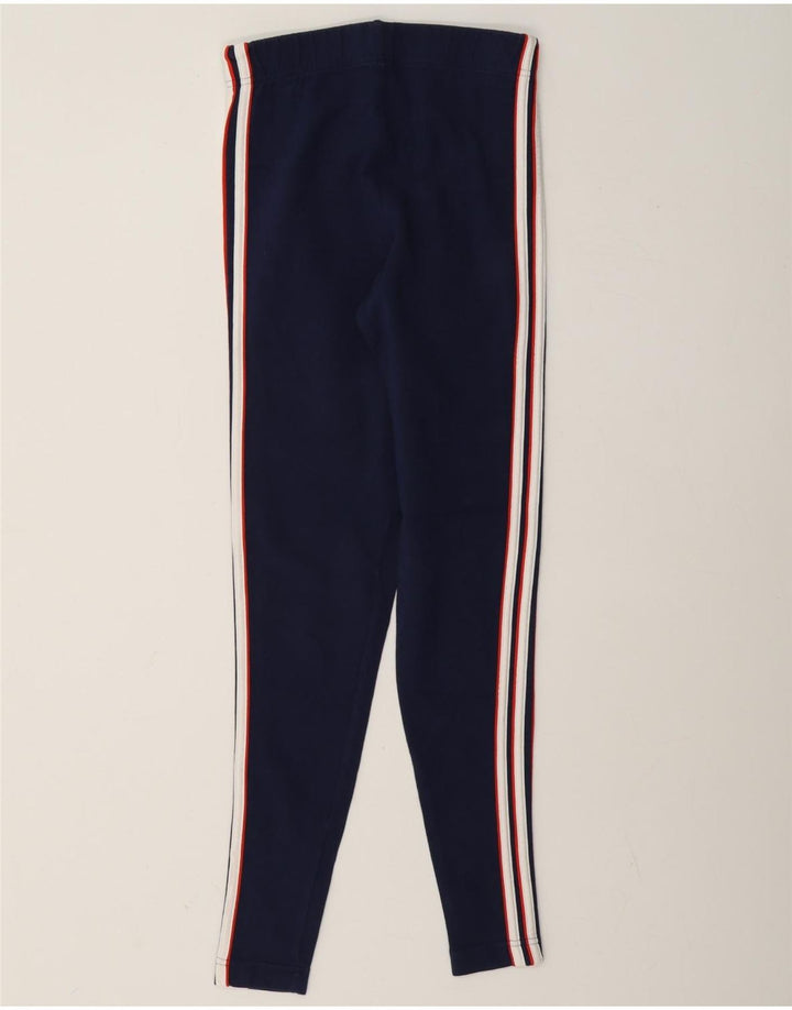 Adidas Leggings Femme UK 12 Coton Bleu Marine Moyen