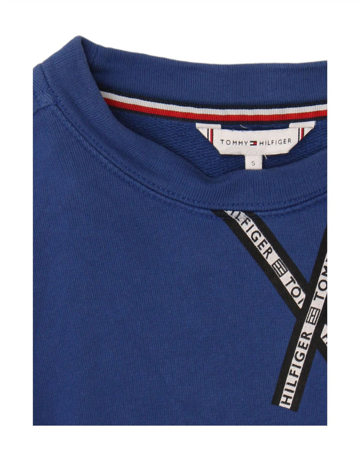 Tommy Hilfiger Sweat-shirt surdimensionné pour femme UK 10 Petit Bleu