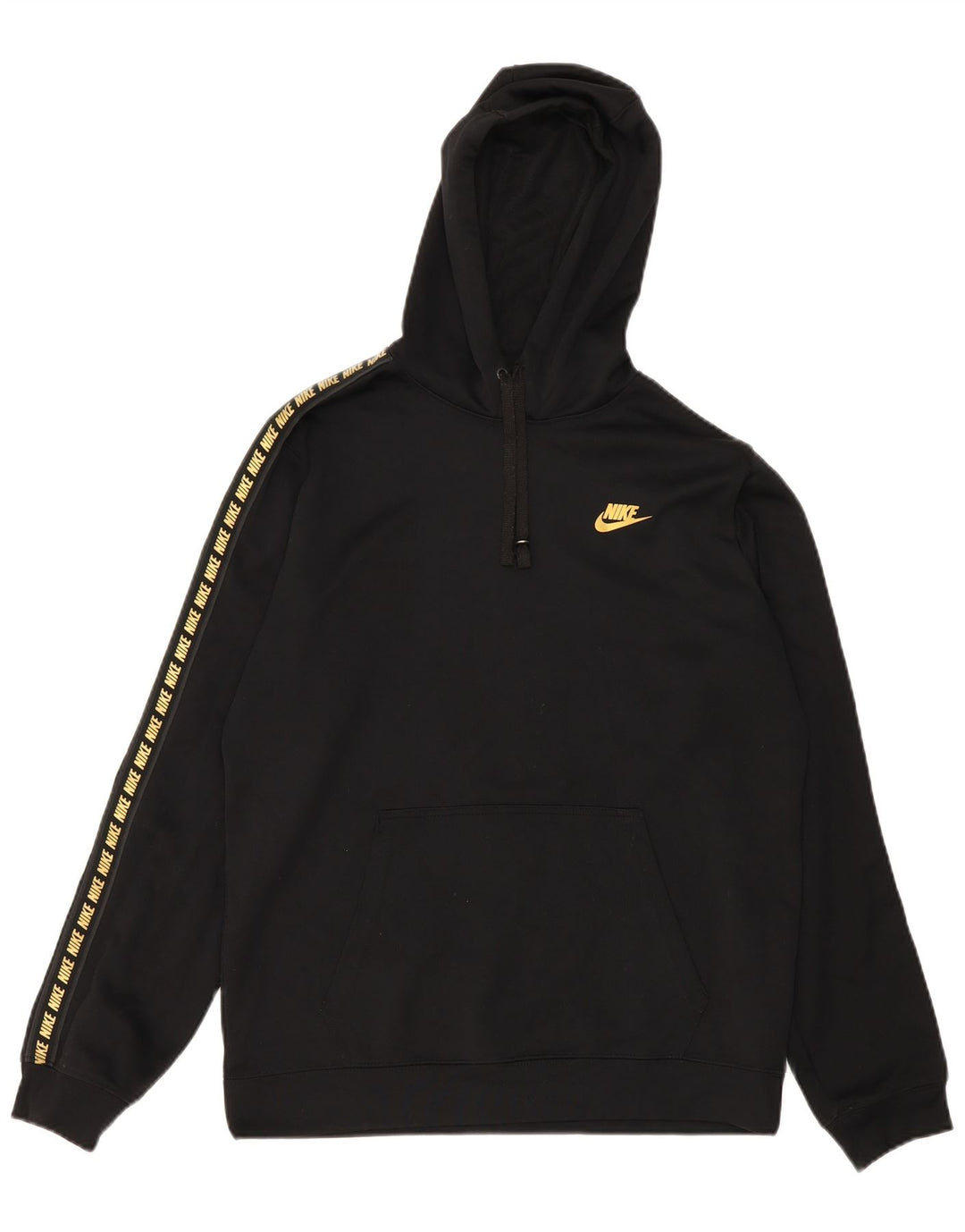 NIKE Mens Graphic Hoodie Jumper Medium Black Polyester Sports