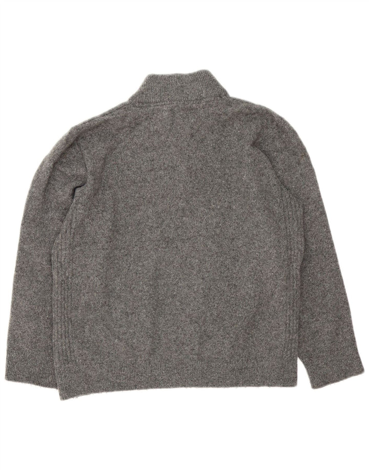 Barbour Pull à col zippé pour femme UK 16 Grande laine grise