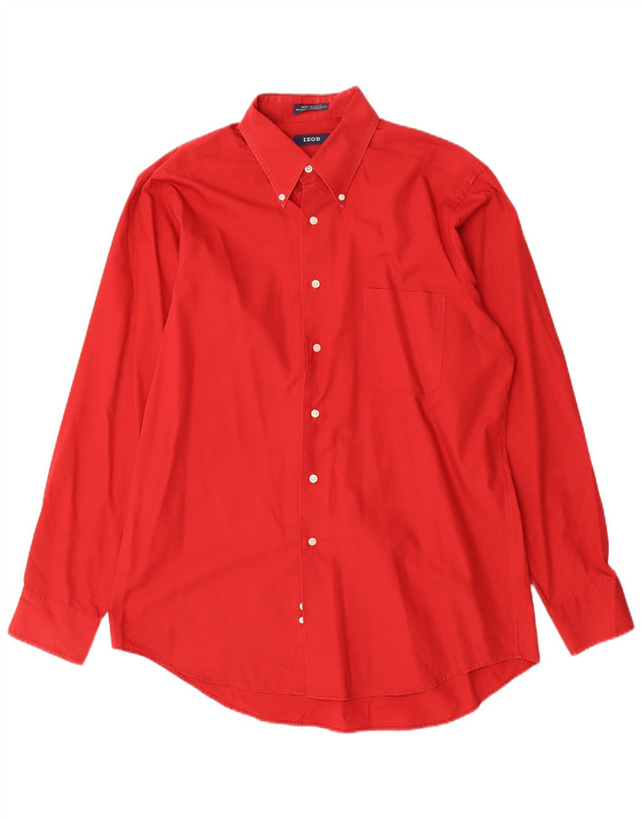 Izod Chemise Homme Taille 16 Grand Coton Rouge
