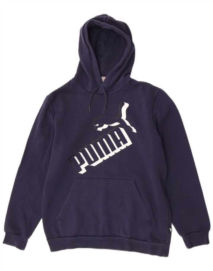 Puma Pull à Capuche Graphic Homme Bleu Marine Moyen Coton