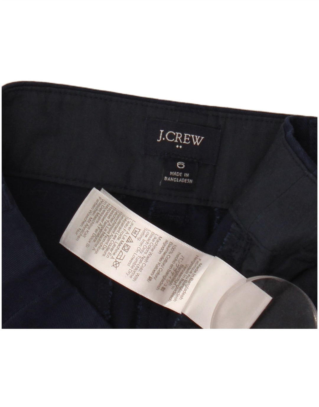 J. Crew Short Chino Femme US 6 Medium W30 Bleu Marine Coton