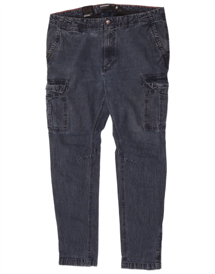 Superdry Jean Cargo Slim W36 L32 Homme Bleu Coton