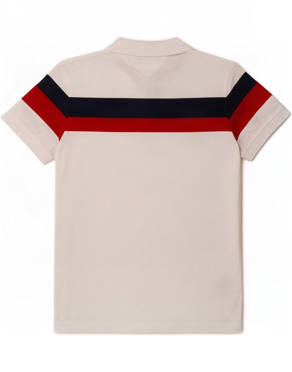 Tommy Hilfiger Polo Regular Fit Homme Blanc Moyen Coton Colorblock
