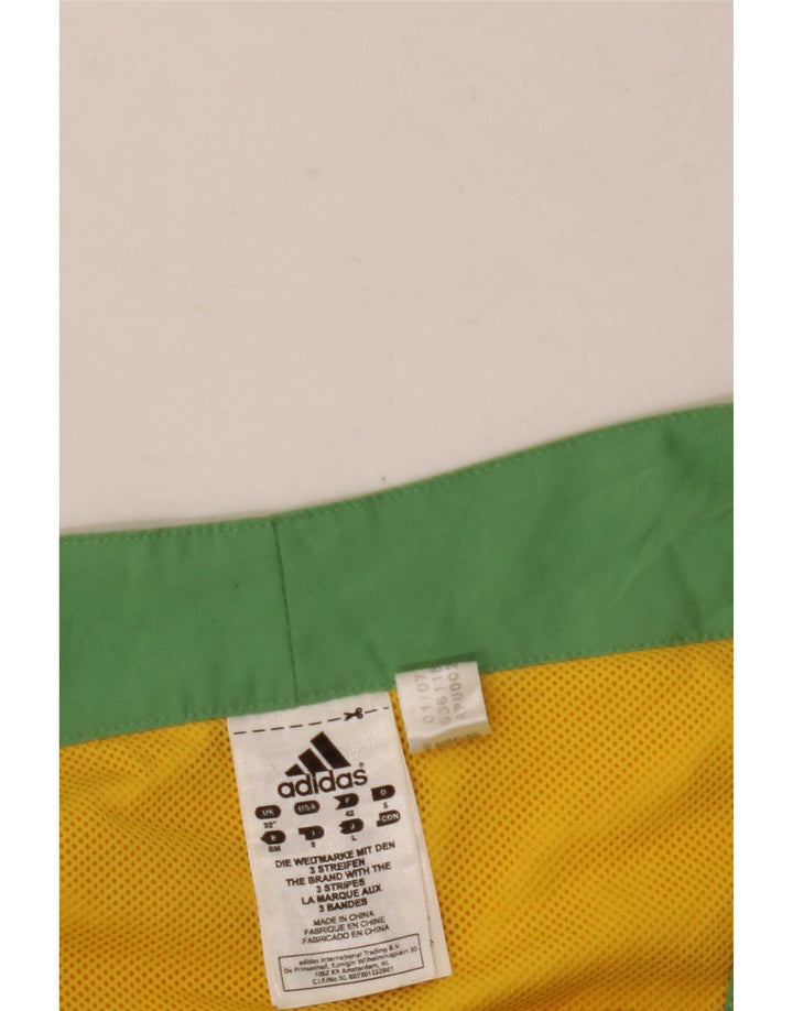 Adidas Short de bain graphique pour homme en polyester color block jaune moyen