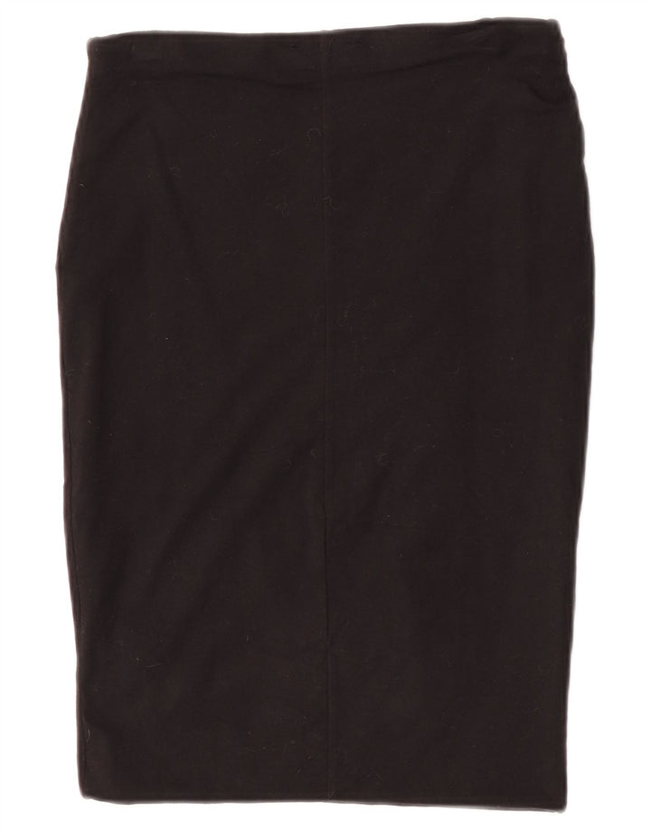 Jupe Crayon Femme Zara Medium W28 Coton Noir