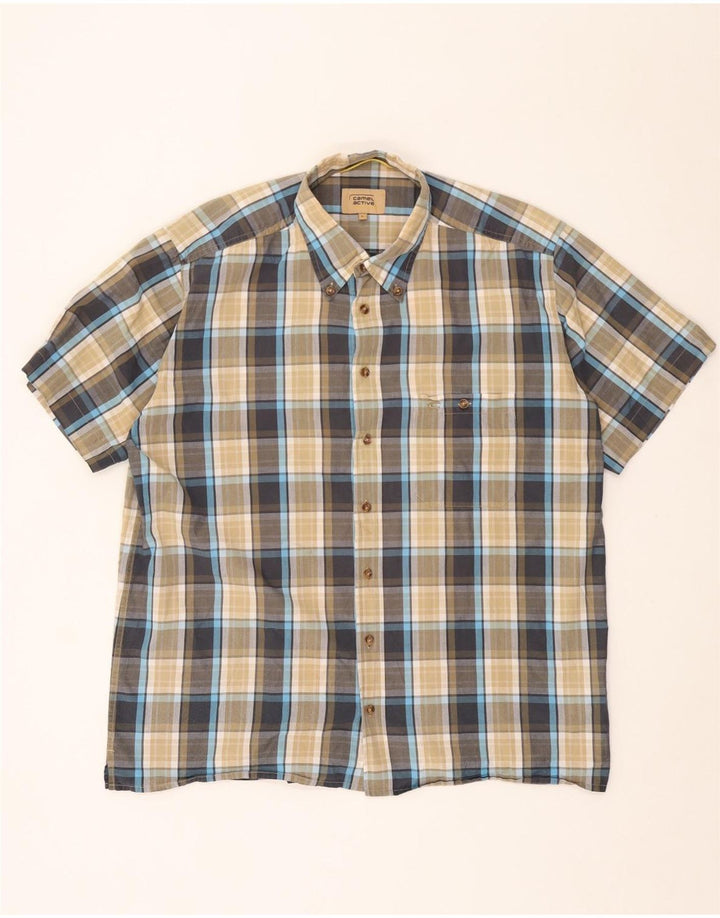 CAMEL ACTIVE Chemise à Manches Courtes Homme Grand Carreau Multicolore Coton