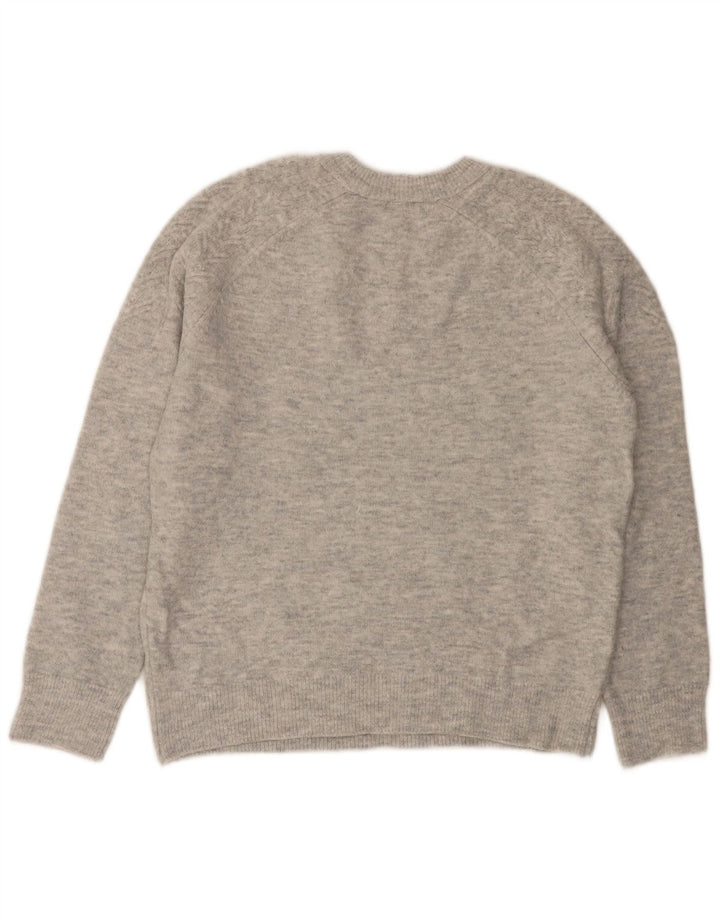 Marks & Spencer Pull à col rond pour femme UK 14 Gris moyen moucheté