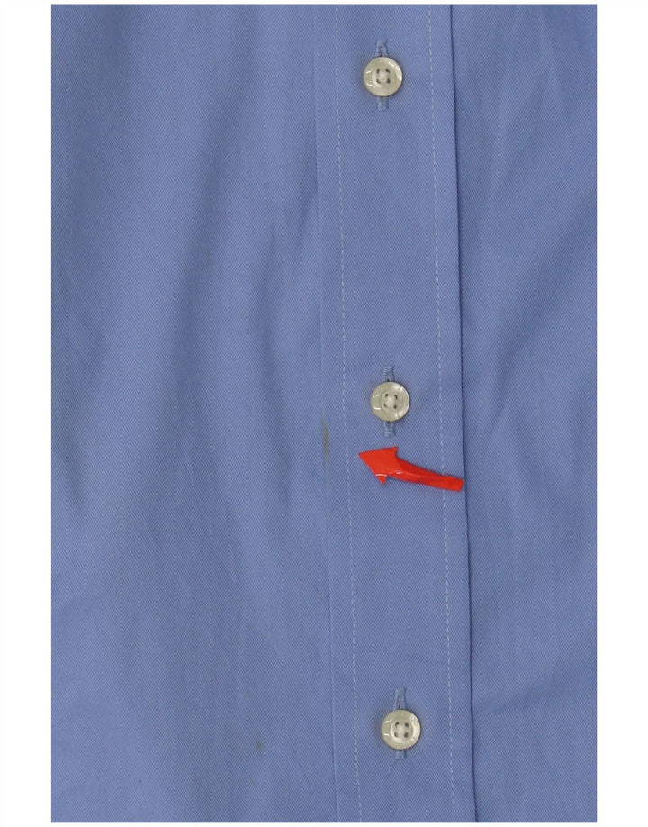 Izod Chemise haute coupe régulière pour homme Taille 19 3XL Bleu Coton