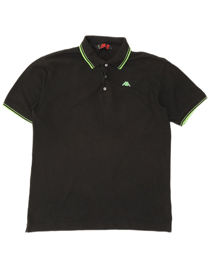 KAPPA Polo Homme Grand Noir Coton