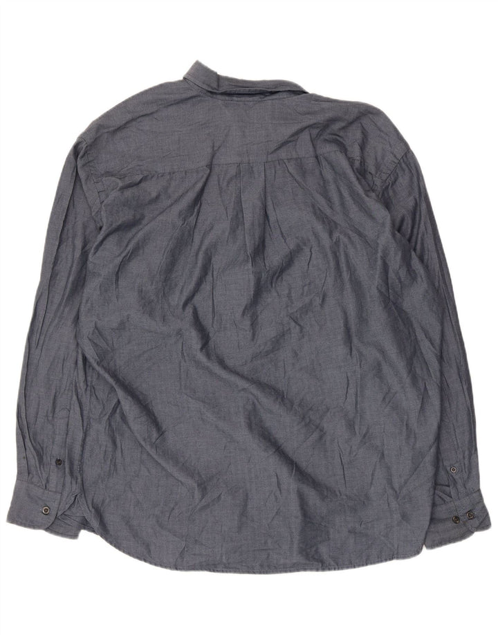 Dockers Chemise anti-taches pour homme XL en coton à chevrons bleu