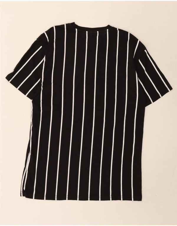Tommy Hilfiger Mens Denizen Graphic T-Shirt Top Petit Noir Rayé Coton