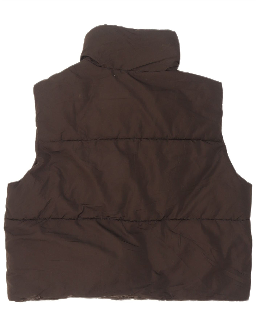 Zara Femme Gilet Rembourré Oversize UK 14 Moyen Noir Polyester
