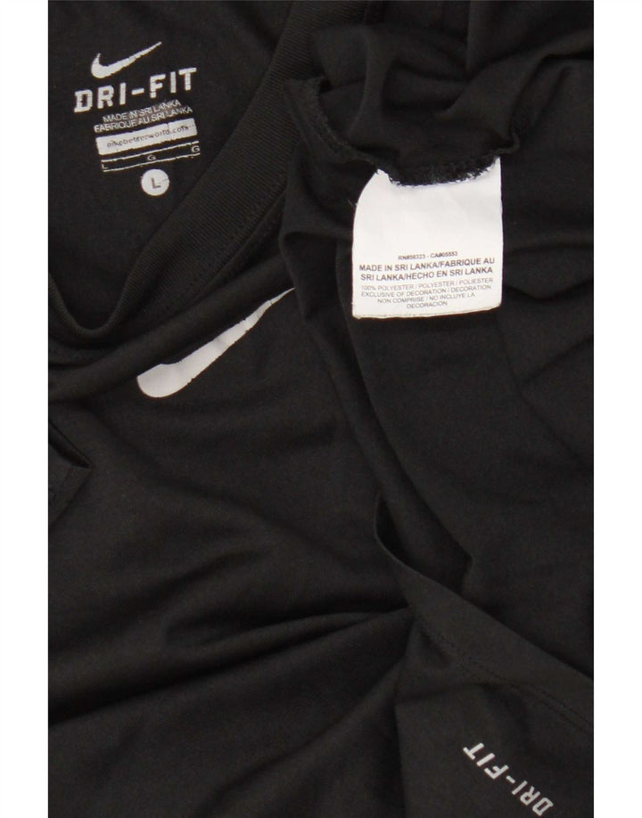 Nike Garçons Dri Fit T-Shirt Haut 12-13 ans Grand Noir Polyester