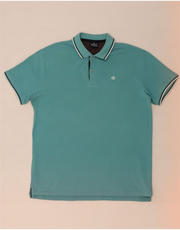 Champion Polo Homme Bleu Moyen Rayé Coton