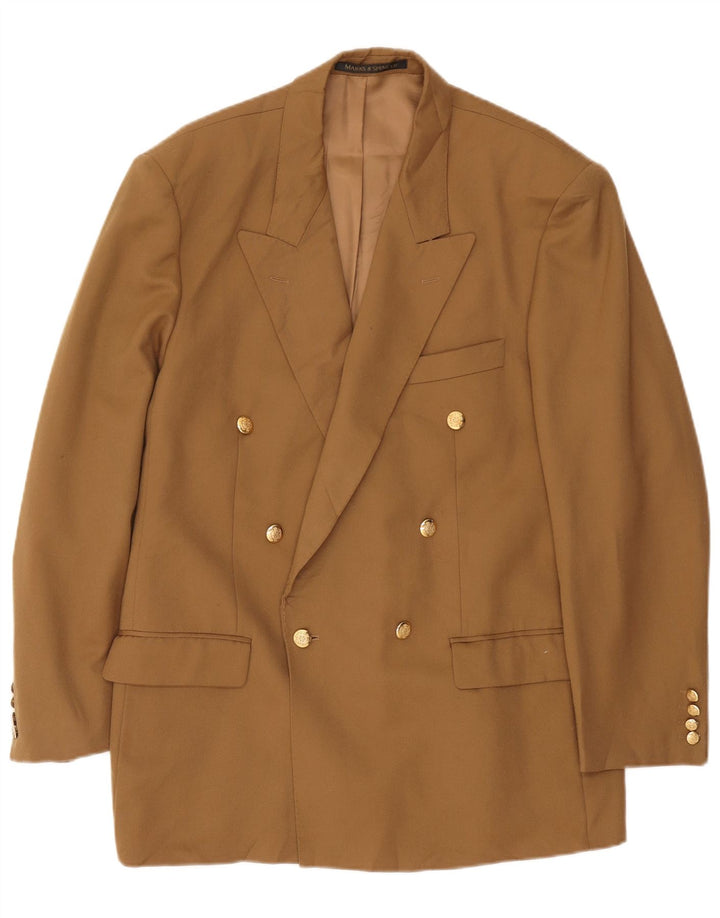 Marks & Spencer Veste blazer double boutonnage pour homme UK 42 Grande laine beige