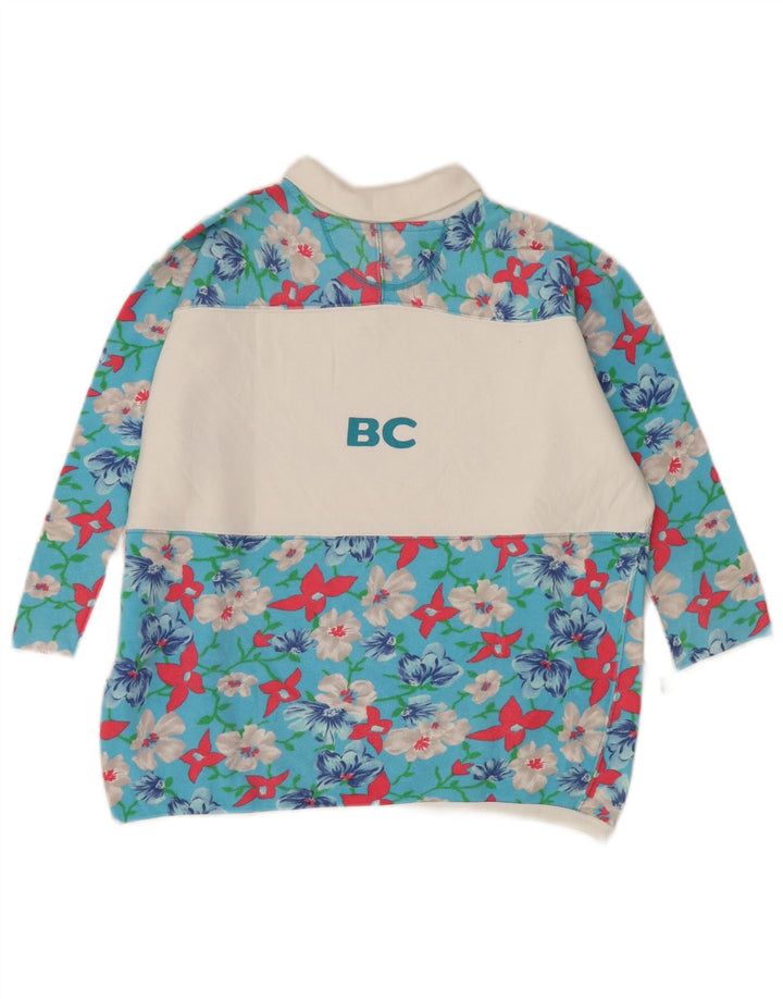 Best Company Haut surdimensionné à manches 1/2 pour femme UK 44 Bleu moyen floral