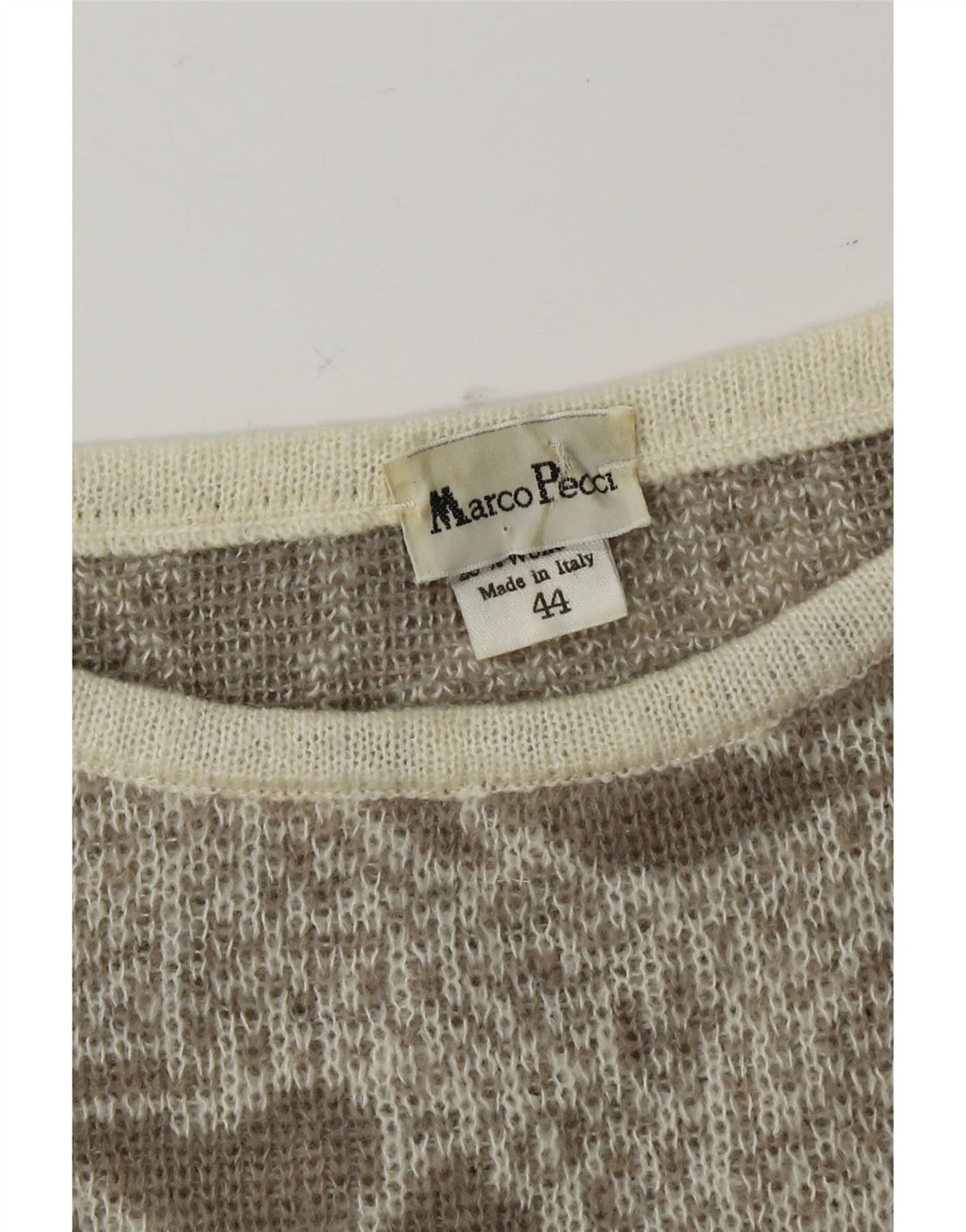 VINTAGE Womens Boat Neck Jumper Sweater IT 44 Medium Grey Floral Vintage Vintage and Second-Hand Vintage from Messina Hembry 