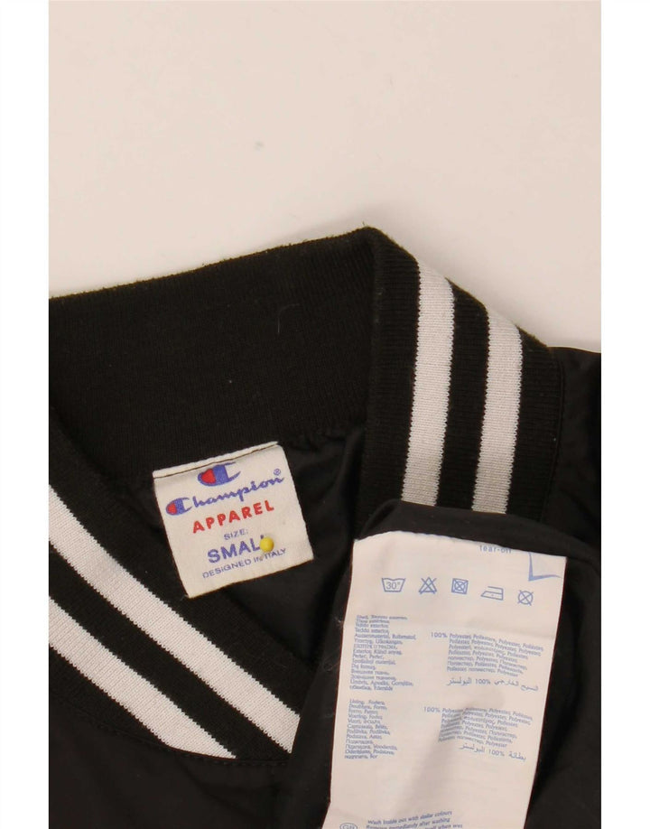 Champion Veste Varsity Femme UK 10 Petit Noir Polyester