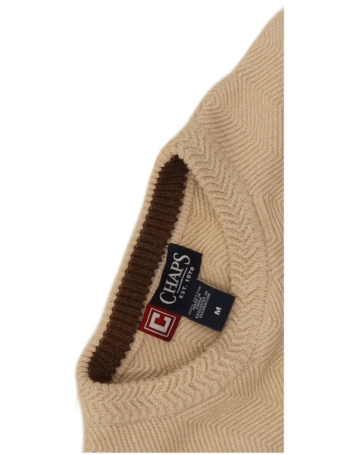 Chaps Pull col rond homme en coton à chevrons beige moyen