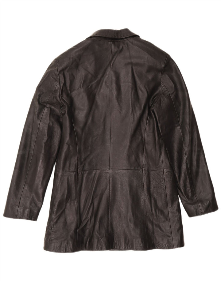 Mira Furs Manteau en cuir pour femme IT 42 Cuir noir moyen