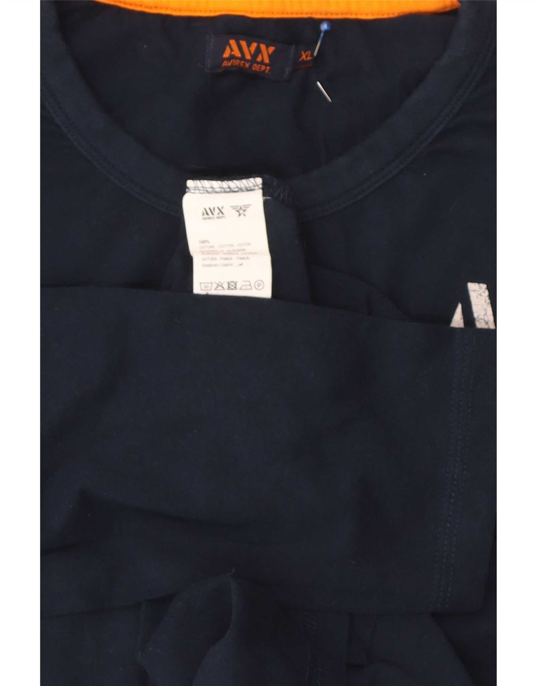 Avirex Haut Graphique Homme Manches Longues XL Bleu Marine Coton