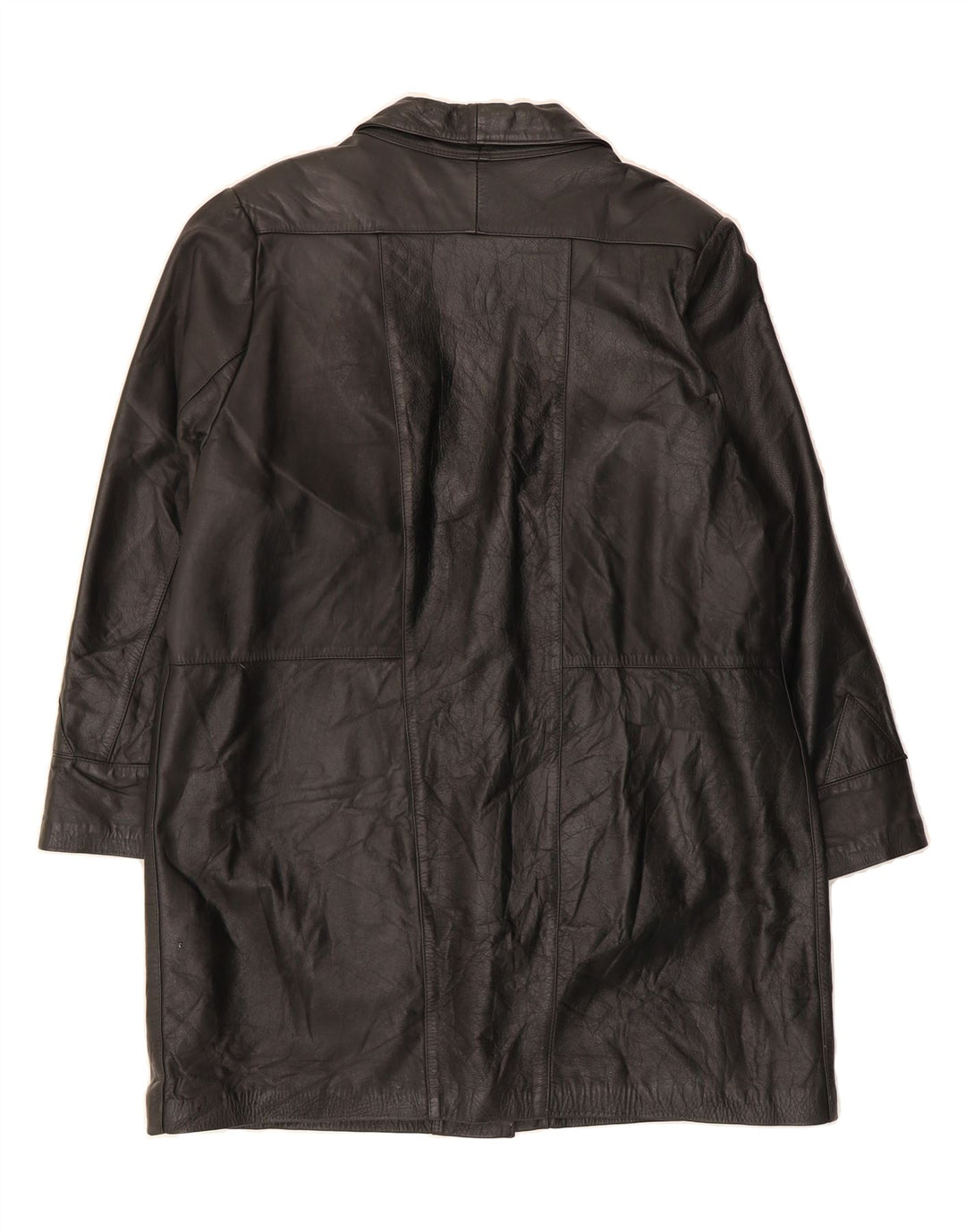 VINTAGE Womens Leather Coat UK 20 2XL Black Vintage Vintage and Second-Hand Vintage from Messina Hembry 