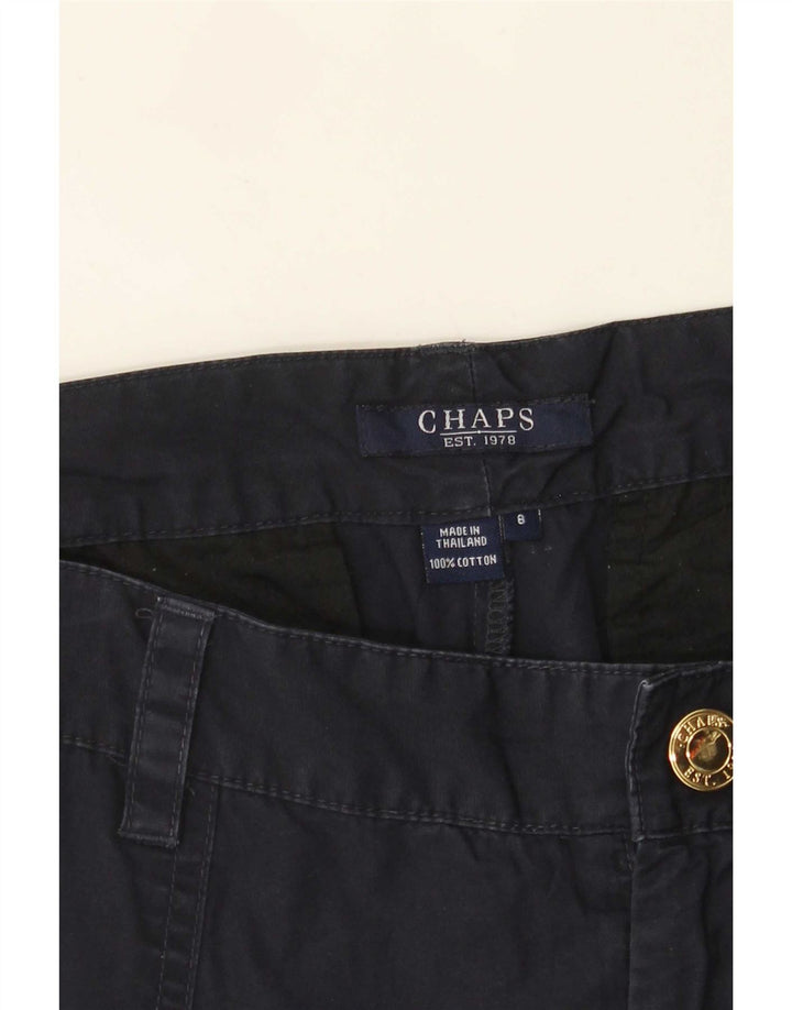 Chaps Pantalon cargo droit capri pour femme US 8 Medium W32 L21 Bleu marine