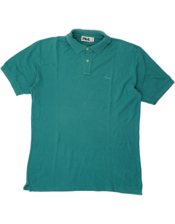 FILA Mens Polo Shirt IT 52 Large Green Vintage Fila and Second-Hand Fila from Messina Hembry 