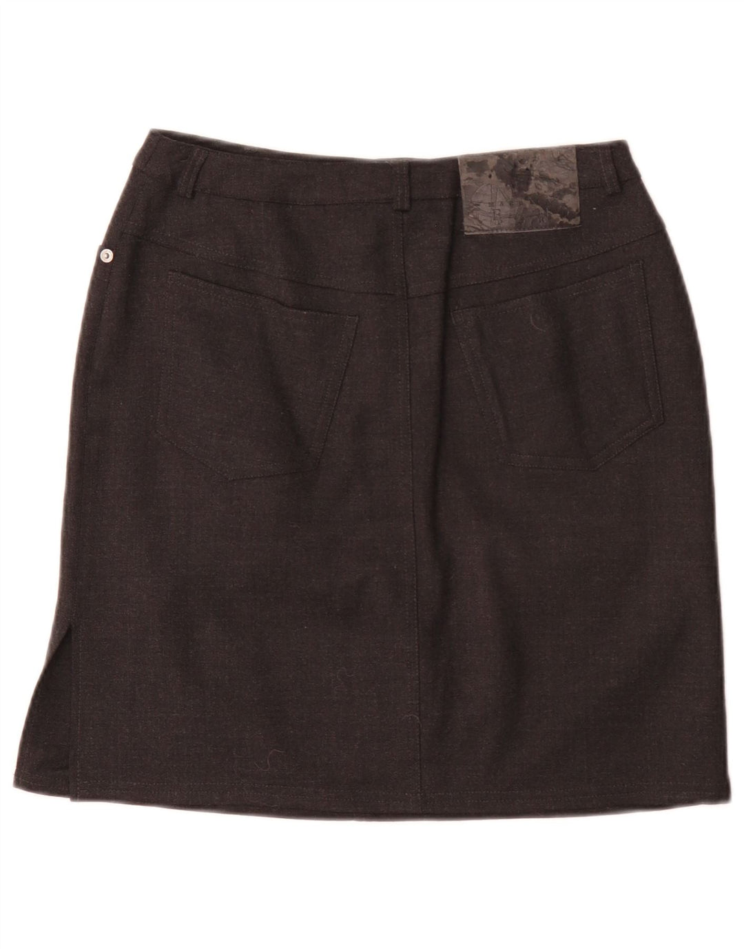 Marella Mini jupe femme UK 10 Small W28 laine noire
