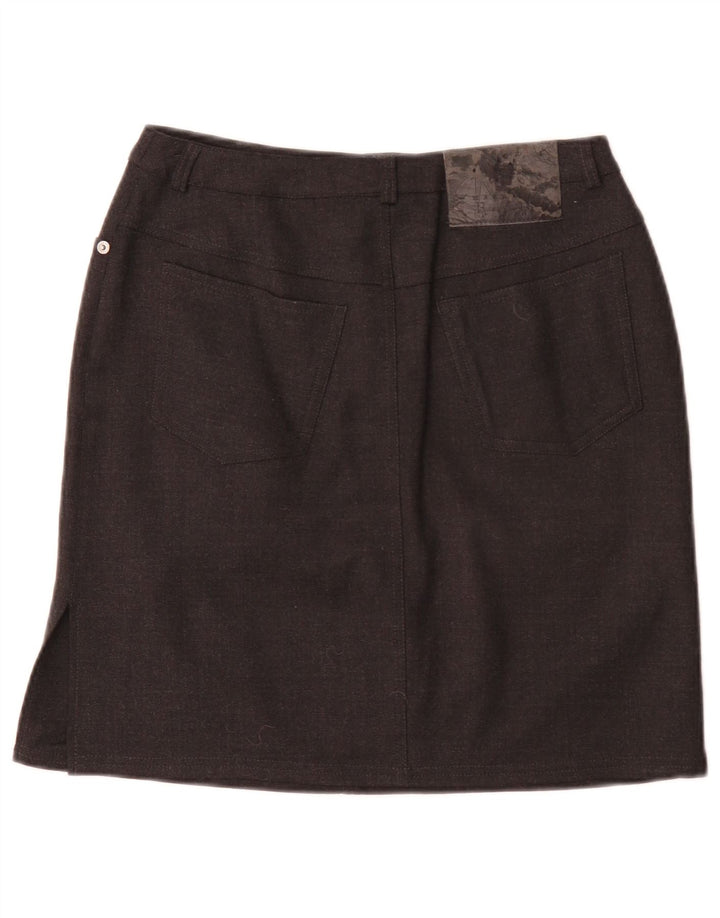 Marella Mini jupe femme UK 10 Small W28 laine noire
