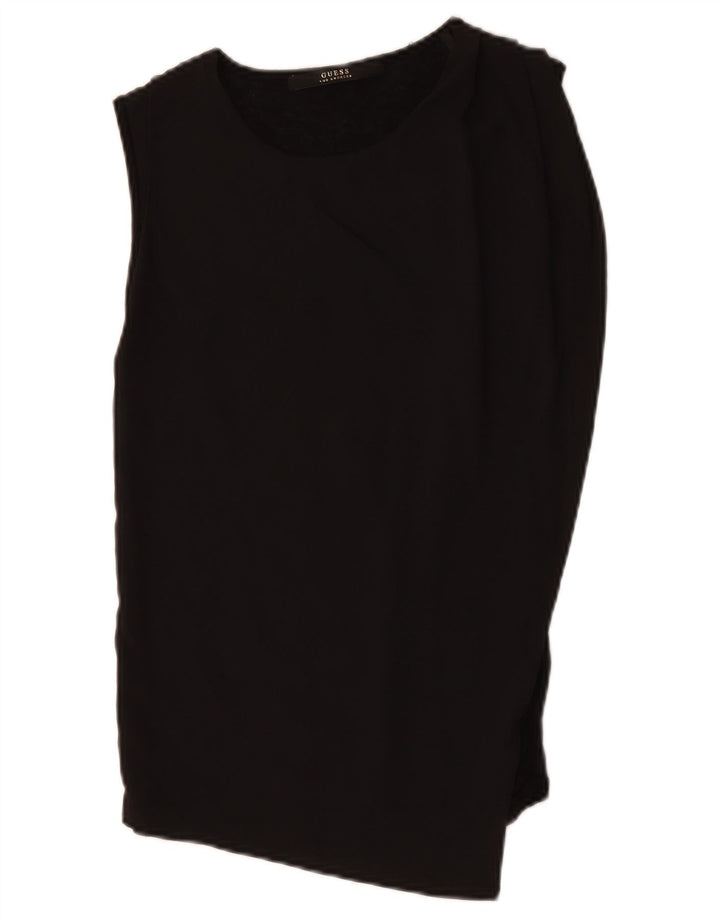 Guess Chemisier asymétrique sans manches pour femme UK 8 Small Noir