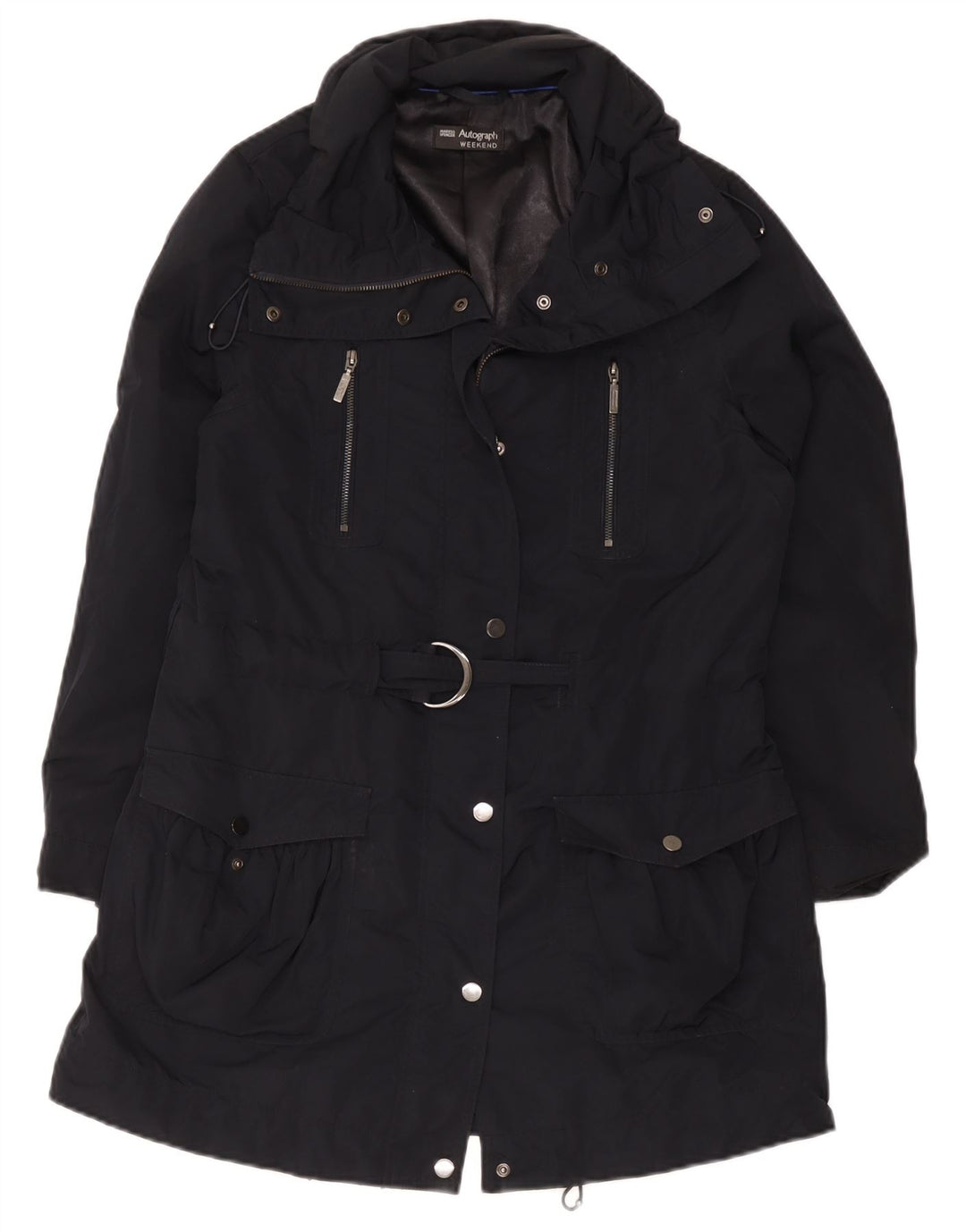 Marks & Spencer Manteau coupe-vent autographe pour femme UK 12 Medium Noir