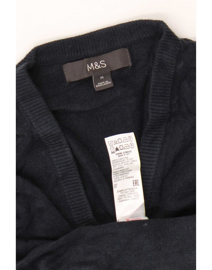Marks & Spencer Pull col V Homme Bleu Marine Moyen Acrylique