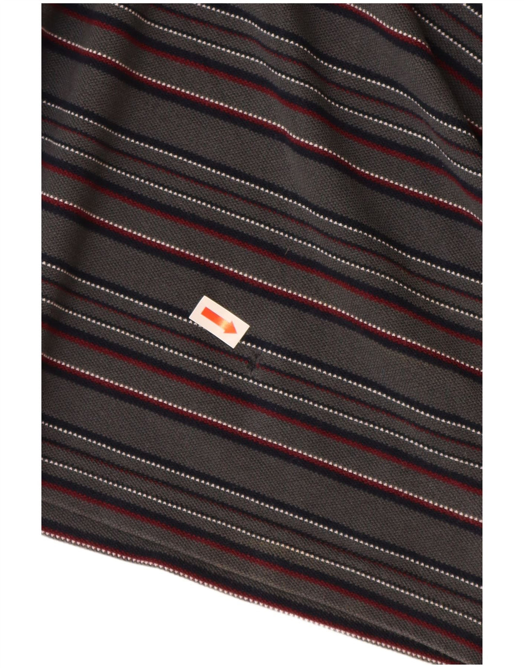 FRED PERRY Polo à Manches Longues Homme Gris Moyen Rayé Coton