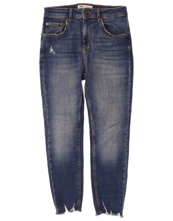 Zara Jean slim en détresse pour homme EU 38 Small W30 L26 Bleu Coton