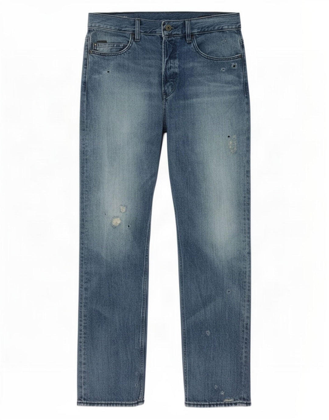 G-Star Jean droit vieilli pour homme W32 L32 Bleu Coton