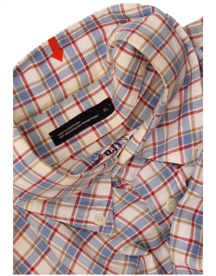 B.D. Baggies Chemise en flanelle pour homme XL Bleu à carreaux en coton