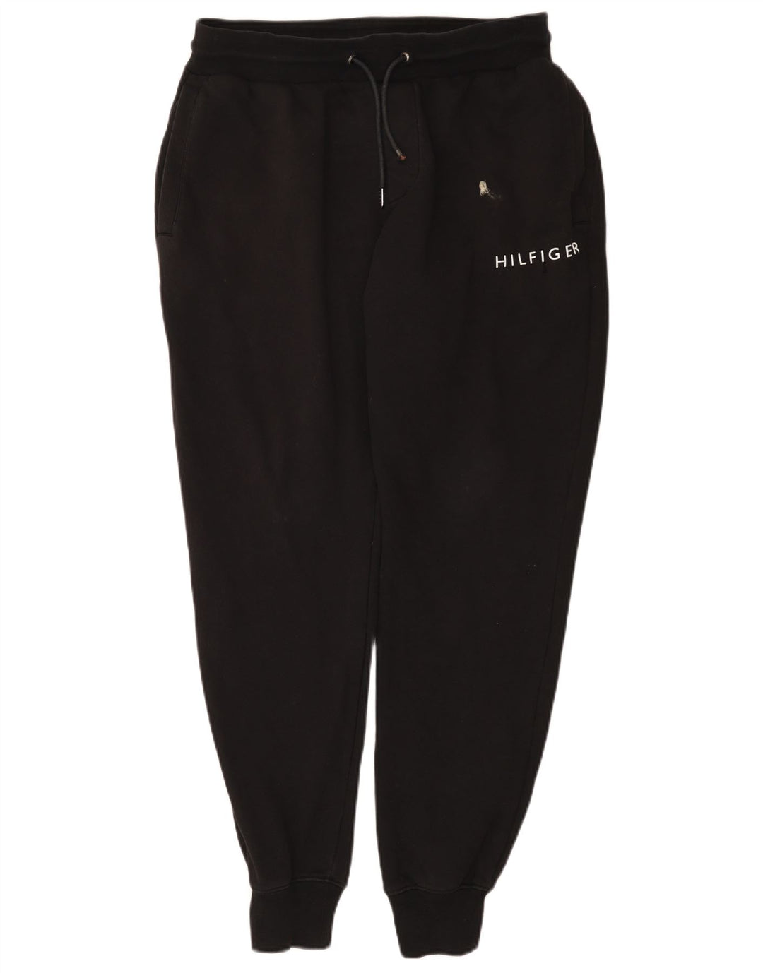 Tommy Hilfiger Pantalon de survêtement graphique pour homme en coton noir moyen