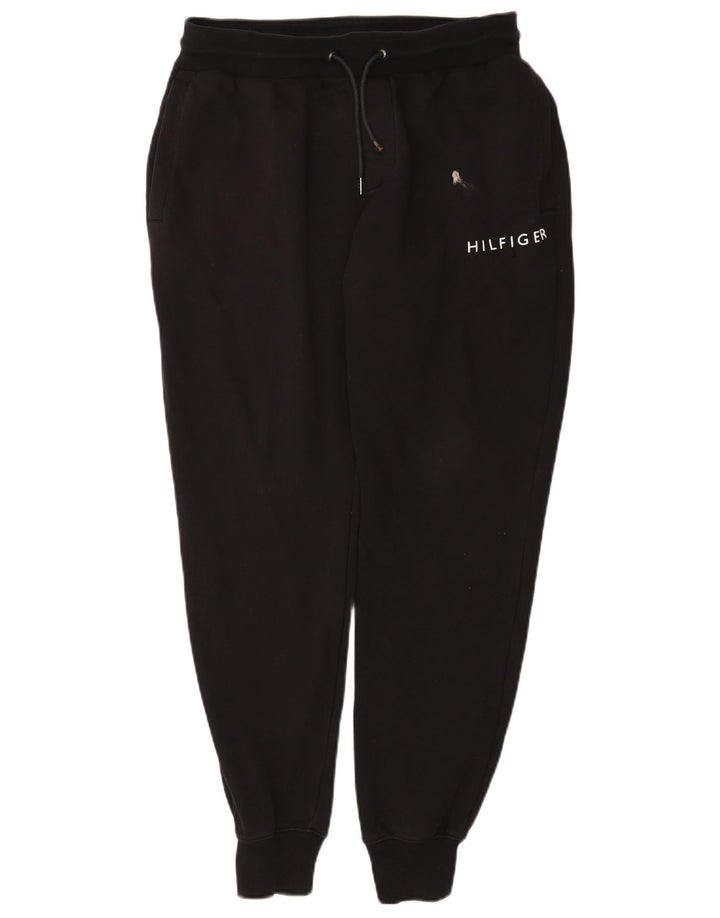 Tommy Hilfiger Pantalon de survêtement graphique pour homme en coton noir moyen