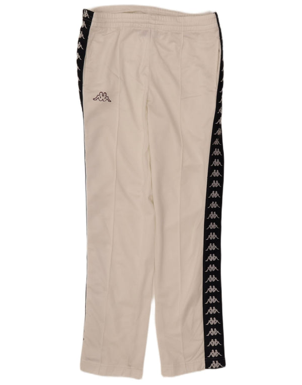 Kappa Pantalon de Survêtement Graphique Homme Petit Blanc Polyester Colorblock